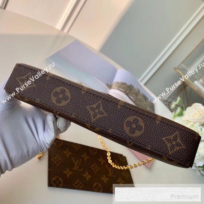 Louis Vuitton Monogram Canvas Pochette Félicie Chain Wallet WOC M61276  (KIKI-9053058)