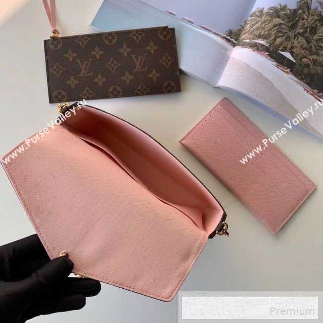 Louis Vuitton Monogram Canvas Pochette Félicie Chain Wallet WOC M61276  (KIKI-9053058)