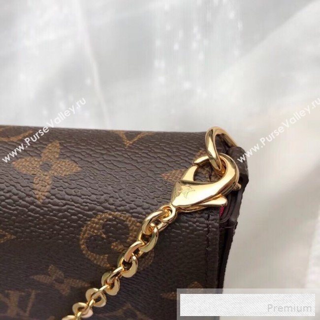 Louis Vuitton Monogram Canvas Pochette Félicie Chain Wallet WOC with Dog Applique M61276  (KIKI-9053059)