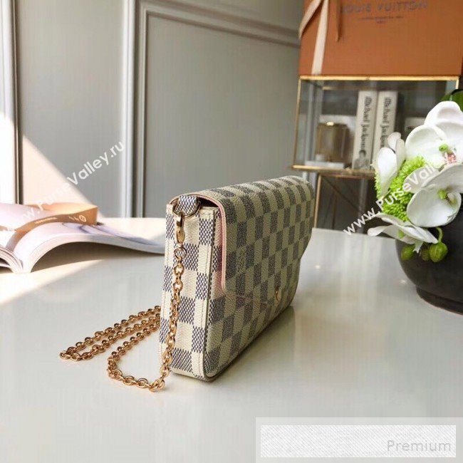 Louis Vuitton Pochette Félicie Chain Wallet WOC in Damier Azur Canvas N63106 (KIKI-9053061)