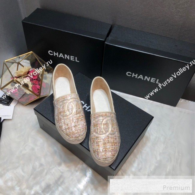 Chanel Tweed & PVC Espadrilles G34819 Beige 2019 (DLY-9060302)