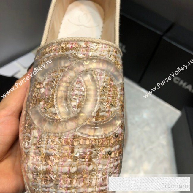 Chanel Tweed & PVC Espadrilles G34819 Beige 2019 (DLY-9060302)