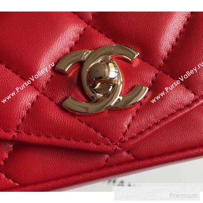 Chanel Quilted Calfskin Flap Belt Bag/Waist Bag AS0628 Red 2019 (XINXIN-9060647)