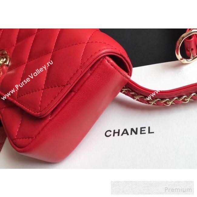 Chanel Quilted Calfskin Flap Belt Bag/Waist Bag AS0628 Red 2019 (XINXIN-9060647)