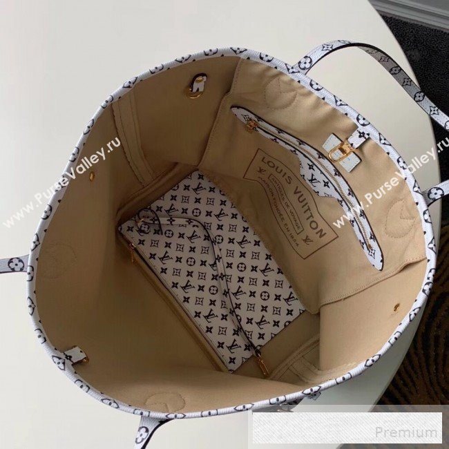 Louis Vuitton Neverfull MM Tote Bag M44568 Khaki Green/Beige 2019 (KIKI-9060587)