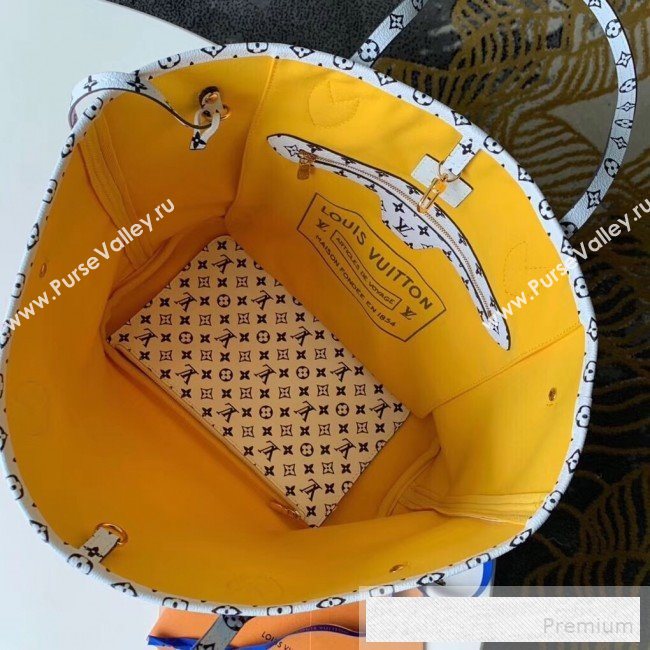 Louis Vuitton Neverfull MM Tote Bag M44588 Pink/Lilac 2019 (KIKI-9060588)