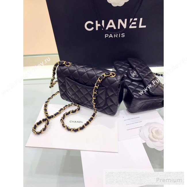 Chanel Quilted Leather Classic Mini Flap Bag Black 2019 (Top Quality) (SHUNY-9060591)