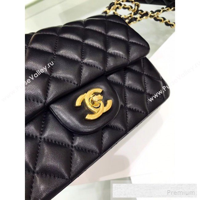 Chanel Quilted Leather Classic Mini Flap Bag Black 2019 (Top Quality) (SHUNY-9060591)
