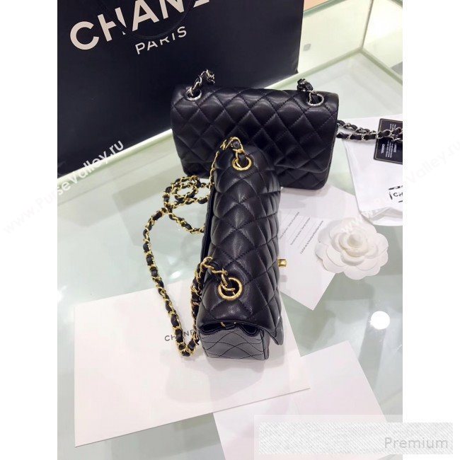 Chanel Quilted Leather Classic Mini Flap Bag Black 2019 (Top Quality) (SHUNY-9060591)