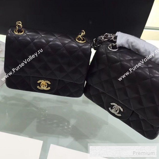 Chanel Quilted Leather Mini Flap Bag 17cm Black 2019 （Top Quality） (SHUNY-9060592)