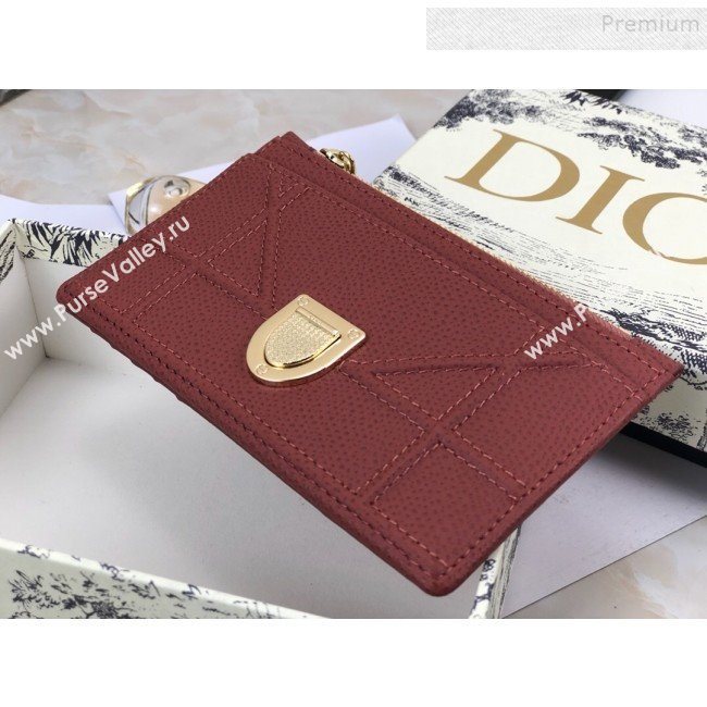 Dior Diorama Calfskin Coin Purse Wallet Burgundy 2019 (BINF-9082001)