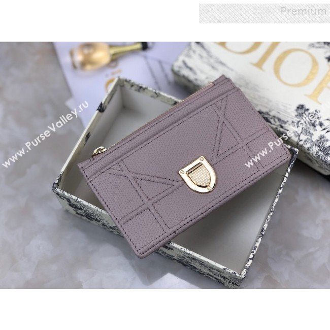 Dior Diorama Calfskin Coin Purse Wallet Light Purple 2019 (BINF-9082002)