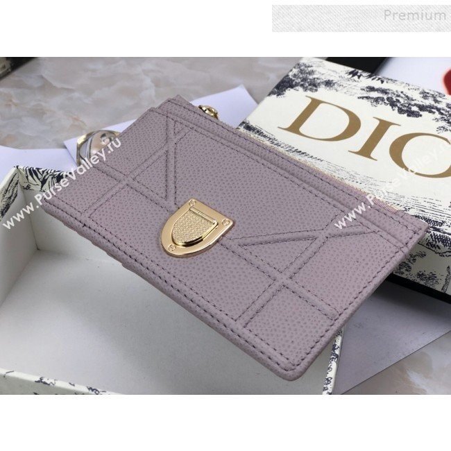 Dior Diorama Calfskin Coin Purse Wallet Light Purple 2019 (BINF-9082002)