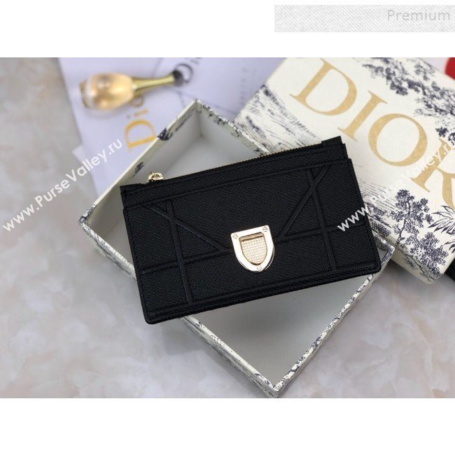 Dior Diorama Calfskin Coin Purse Wallet Black 2019 (BINF-9082003)