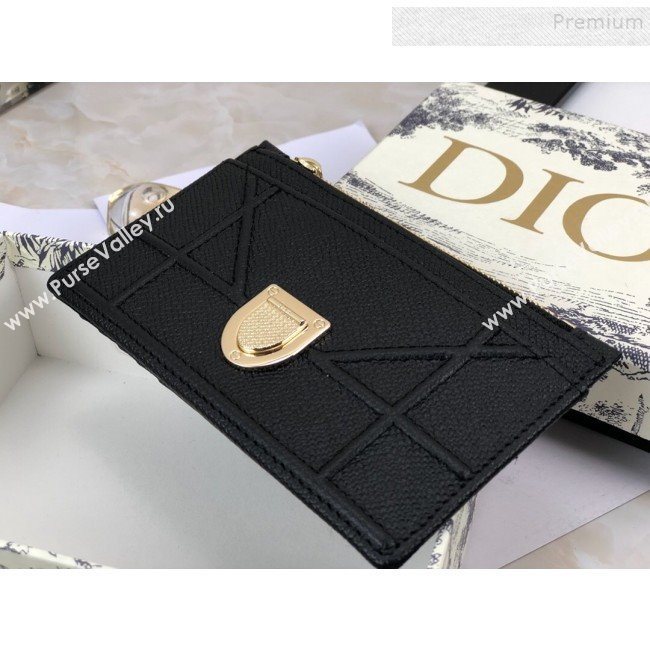 Dior Diorama Calfskin Coin Purse Wallet Black 2019 (BINF-9082003)