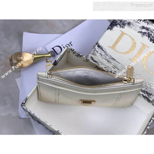 Dior Diorama Calfskin Coin Purse Wallet White 2019 (BINF-9082004)