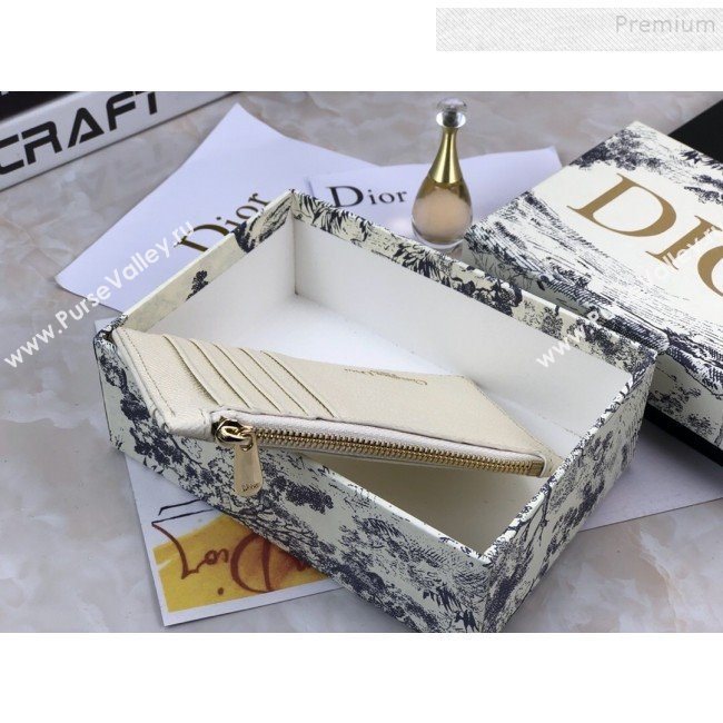 Dior Diorama Calfskin Coin Purse Wallet White 2019 (BINF-9082004)