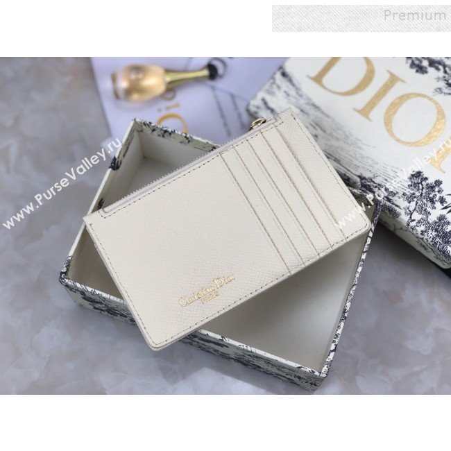 Dior Diorama Calfskin Coin Purse Wallet White 2019 (BINF-9082004)