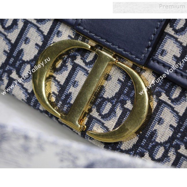 Dior 30 Montaigne CD Oblique Canvas Mini Box Shoulder Bag Blue 2019 (XXG-9082008)
