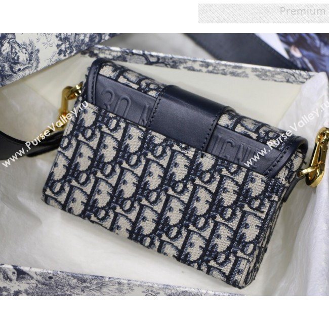 Dior 30 Montaigne CD Oblique Canvas Mini Box Shoulder Bag Blue 2019 (XXG-9082008)