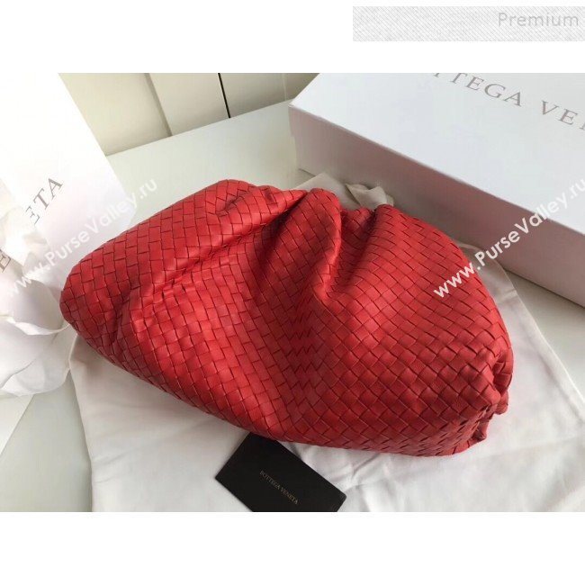Bottega Veneta LargeThe Pouch Oversized Clutch in Woven Lambskin Red 2019 (MISU-9082033)