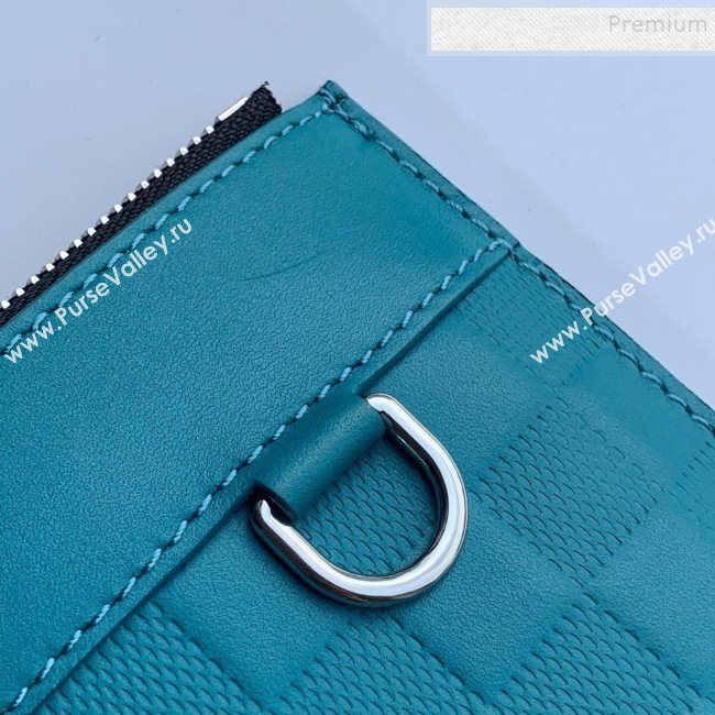 Louis Vuitton Discovery Pochette Damier Infini Leather Pouch N60112 Blue 2019 (FANG-9081904)