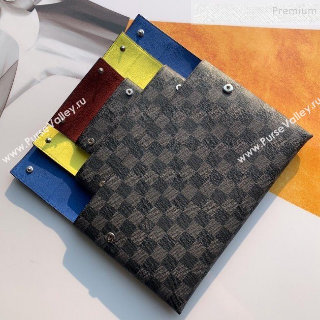 Louis Vuitton Alpha Triple Pouches in Damier Graphite Canvas N60255 2019 (FANG-9081909)