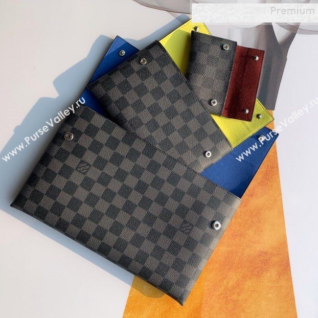 Louis Vuitton Alpha Triple Pouches in Damier Graphite Canvas N60255 2019 (FANG-9081909)