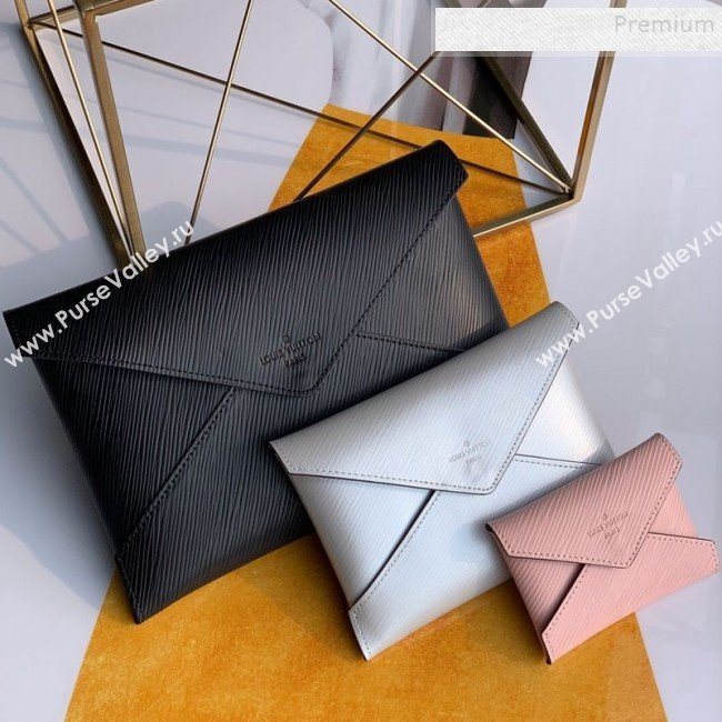 Louis Vuitton Pochette Kirigami Triple Envelope Pouch in Epi Leather M64186 Black 2019 (FANG-9081908)