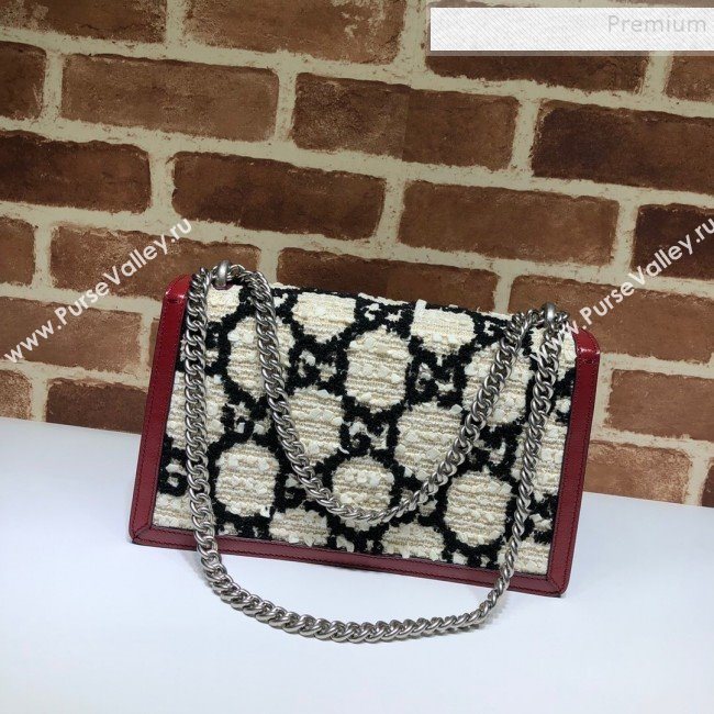 Gucci Dionysus GG Tweed Small Shoulder Bag 400249 White 2019 (DLH-9081911)