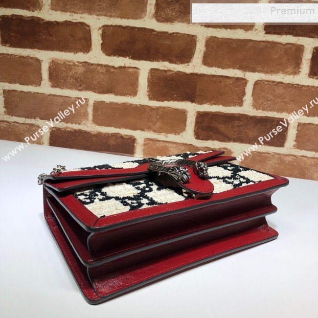 Gucci Dionysus GG Tweed Small Shoulder Bag 400249 White 2019 (DLH-9081911)