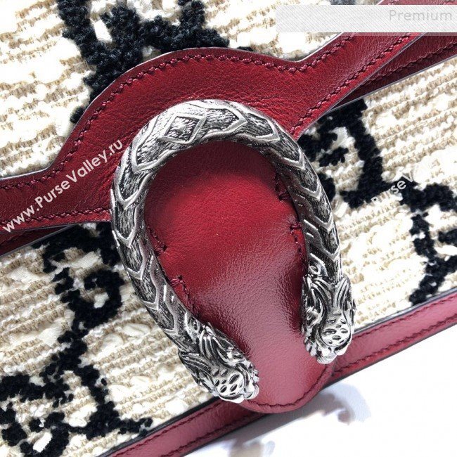 Gucci Dionysus GG Tweed Small Shoulder Bag 400249 White 2019 (DLH-9081911)