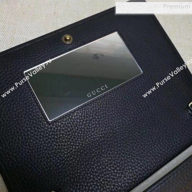 Gucci GG Marmont Leather Mini Chain Shoulder Bag 497985 Black 2019  (DLH-9081913)