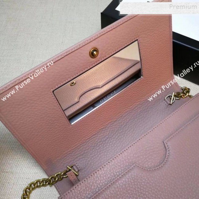 Gucci GG Marmont Leather Mini Chain Shoulder Bag 497985 Pink 2019  (DLH-9081914)