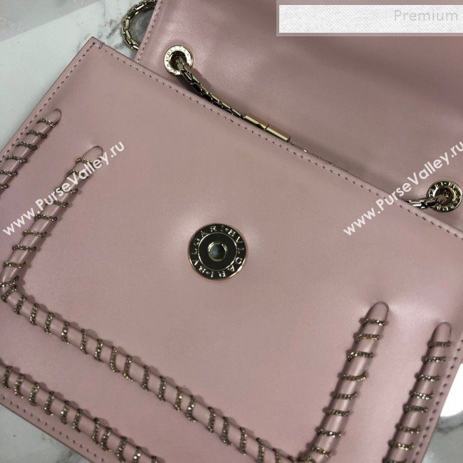 Bvlgari Serpenti Forever Calfskin Chain Flap Shoulder Bag Pink 2019 (XYD-9081921)