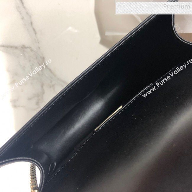 Bvlgari Serpenti Forever Calfskin Chain Flap Shoulder Bag Black 2019 (XYD-9081923)