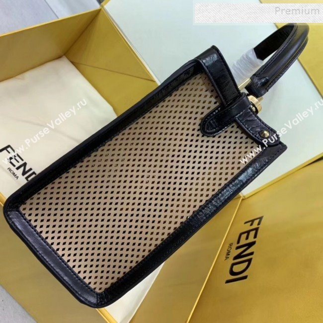 Fendi Peekaboo X-Lite Medium Bag in Perforated Leather Beige 2019 (AFEI-9081947)