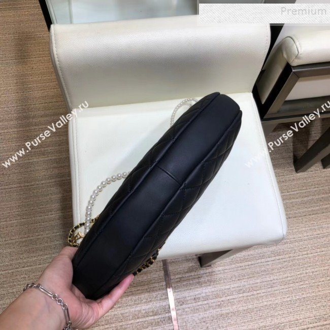 Chanel Quilted Lambskin Chain Tassel Hobo Bag AS0774 Black 2019 (SMJD-9082315)