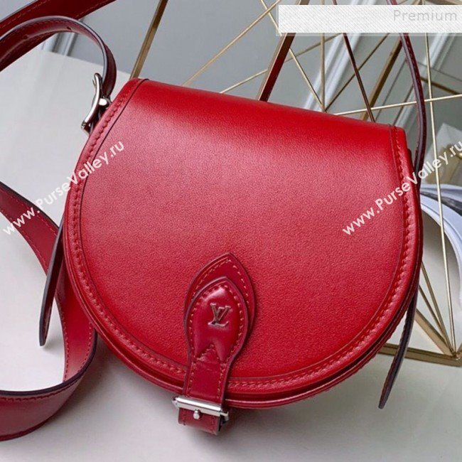 Louis Vuitton Tambourin Leather Round Shoulder Bag M55506 Red 2019 (LVSJ-9082406)