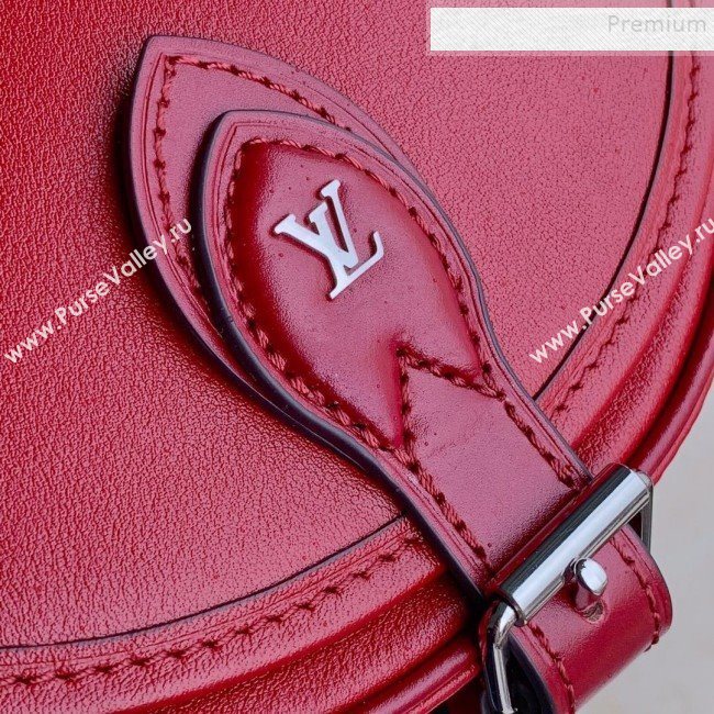 Louis Vuitton Tambourin Leather Round Shoulder Bag M55506 Red 2019 (LVSJ-9082406)