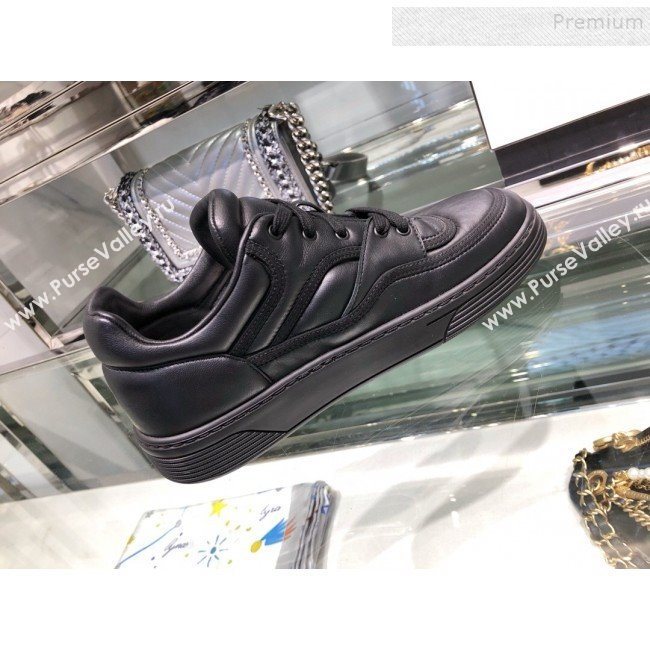 Chanel Leather Low-Top Sneakers G35063 Black Leather 2019 (XO-9082127)