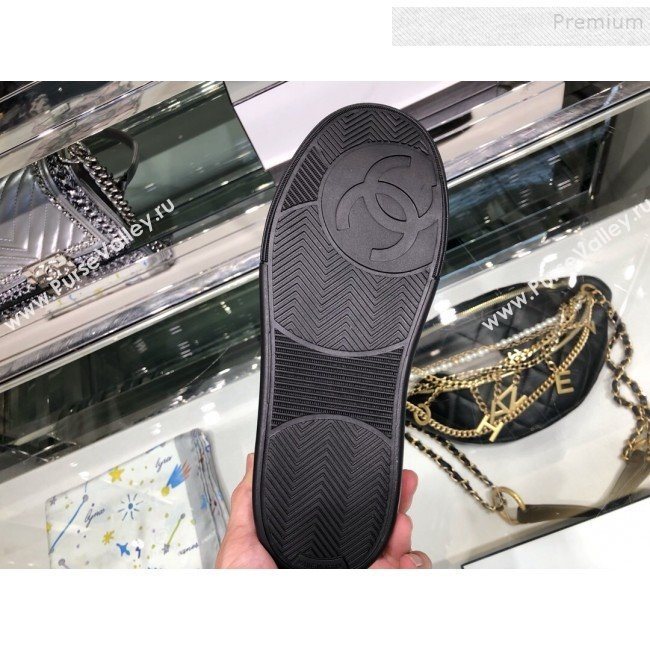 Chanel Leather Low-Top Sneakers G35063 Black/White 2019 (XO-9082128)