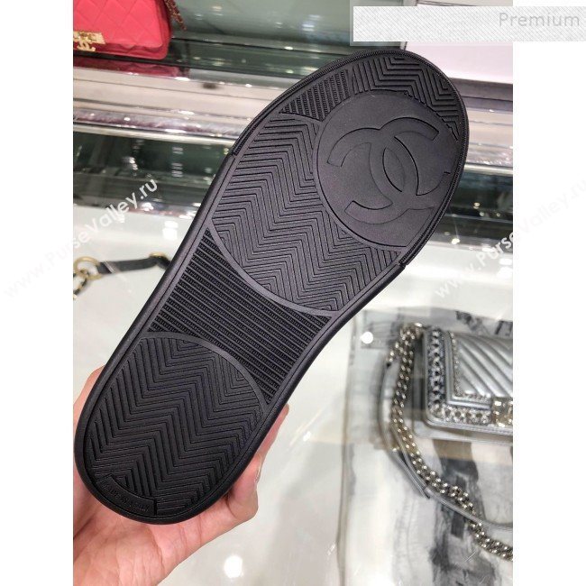 Chanel Metallic Lambskin Low-Top Sneakers G35063 Gold/Black 2019 (XO-9082125)