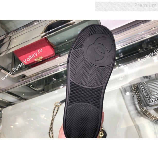 Chanel Metallic Leather High-Top Sneakers G35063 Gold/Black 2019 (XO-9082129)