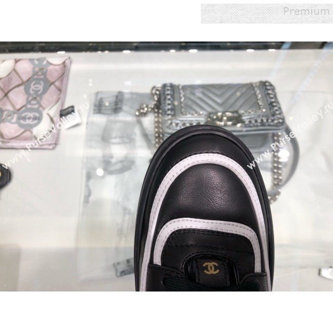 Chanel Leather High-Top Sneakers G35063 Black 2019 (XO-9082131)