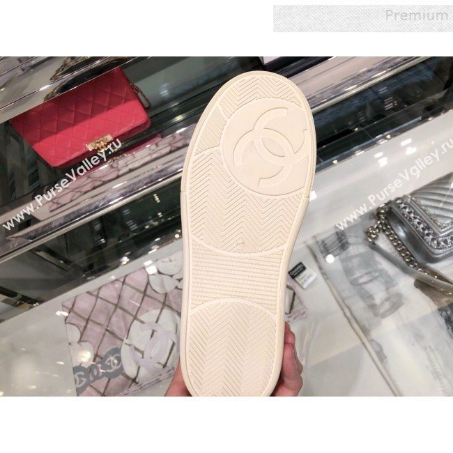 Chanel Metallic Leather High-Top Sneakers G35063 Gold/Red 2019 (XO-9082130)