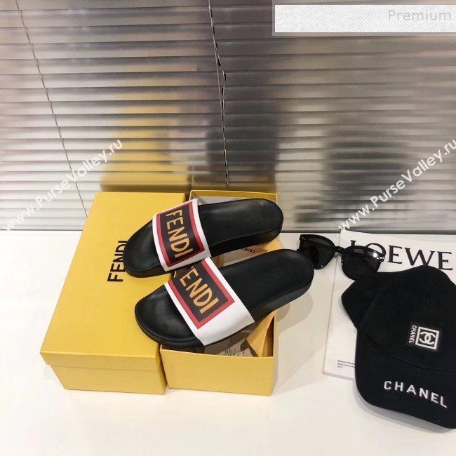 Fendi Logo Band Flat Slide Sandals 2019 (For Women and Men) (DLY-9082144)