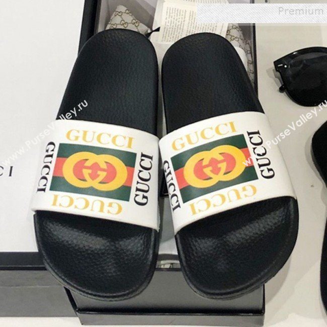 Gucci GG Web Flat Slide Sandals 2019 (For Women and Men) (DLY-9082170)