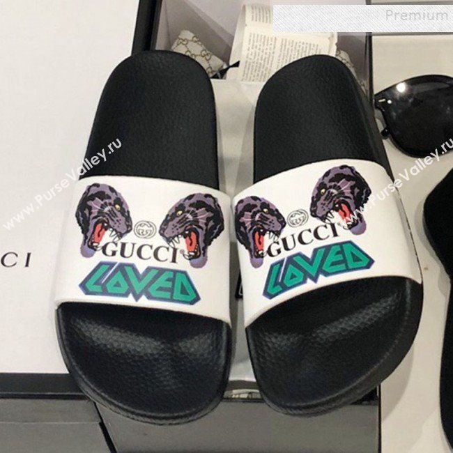 Gucci Tiger Heads Flat Slide Sandals 2019 (For Women and Men) (DLY-9082167)