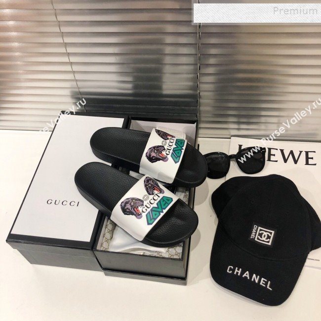 Gucci Tiger Heads Flat Slide Sandals 2019 (For Women and Men) (DLY-9082167)